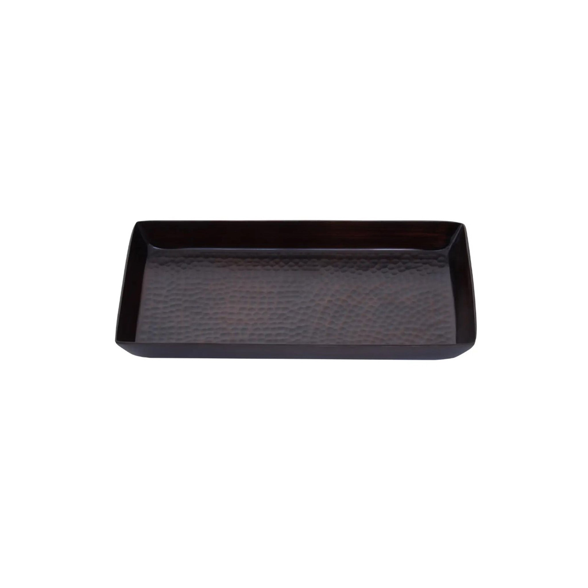 Hammered Pattern Dark Bronze Tray